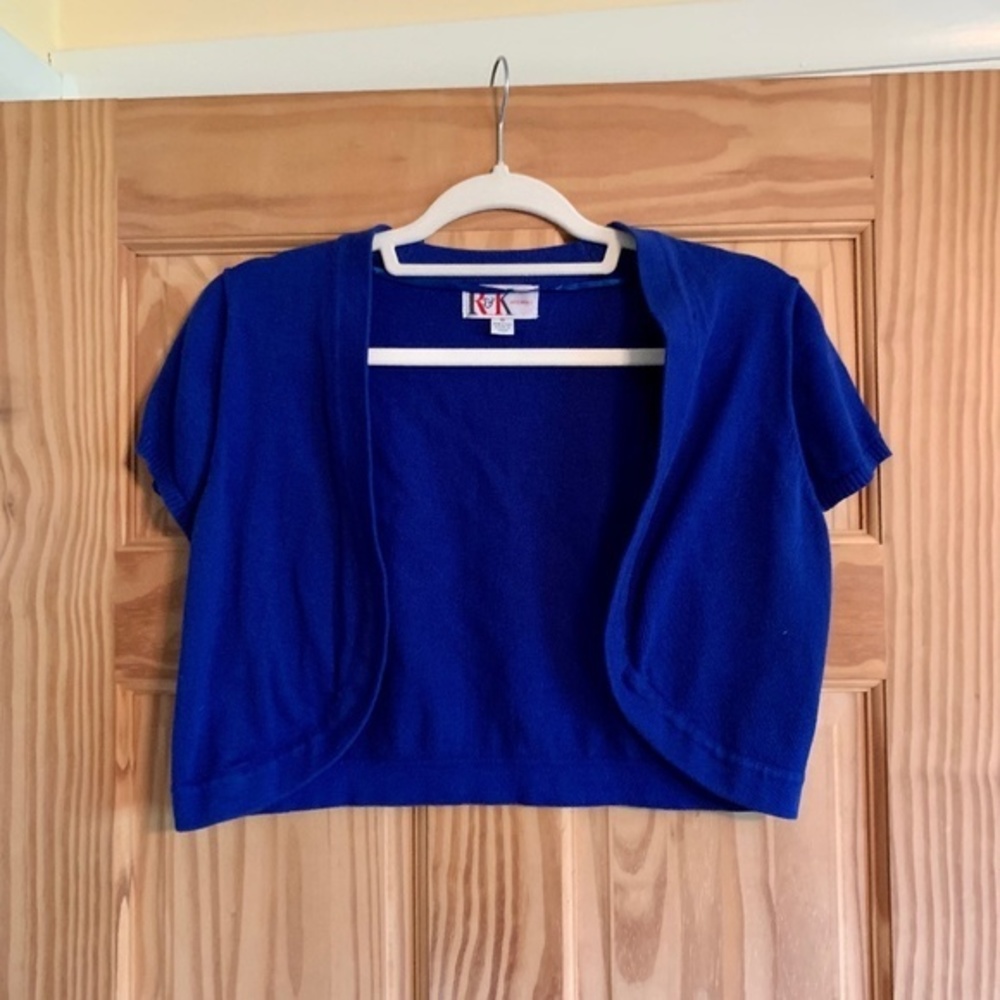 R&K Originals Blue‎ Shrug Size 10